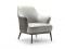 Sunizona Leisure Chair is available in dual material with the front, back and seat being light grey waterproof fabric and the outer back being dark grey faux leather. This dual material accent chair is complimented with a sanded black coated steel frame.